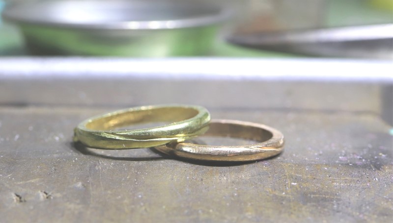 手作り結婚指輪 Amber Pearl 福岡の小さなジュエリー屋さん