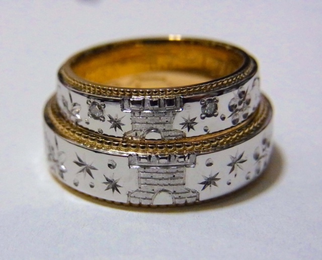 結婚指輪(マリッジリング),洋彫り