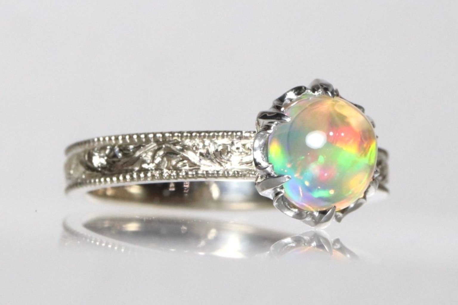 メキシコオパール,指輪,